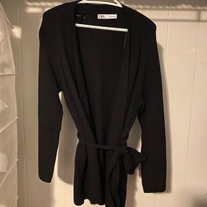 Zara Belted Cardigan | Black | Size L